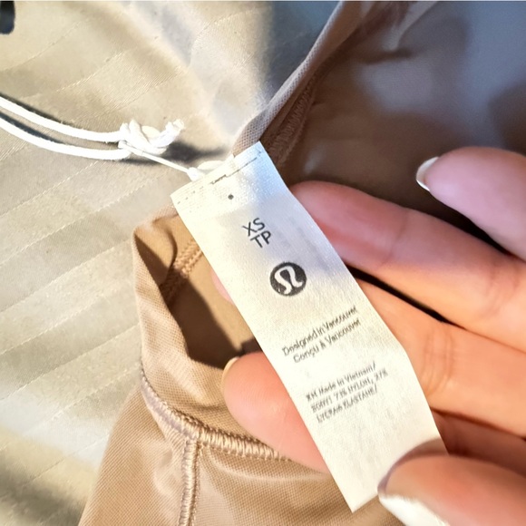 Lululemon Beige Taupe Wundermost Nulu Mesh Crewneck Bodysuit - Picture 7 of 10